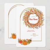 新しいホーム秋 招待状 (正面/裏面)