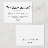 新しいホーム移ミニマル動挿入カードを移動 名刺 (正面/裏面)