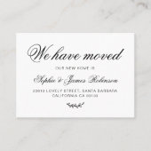 新しいホーム移動挿入ミニマルカードを移動 名刺 (正面)