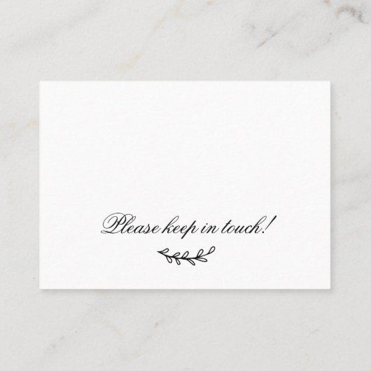 新しいホーム移動挿入ミニマルカードを移動 名刺 (裏面)