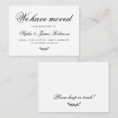 新しいホーム移動挿入ミニマルカードを移動 名刺 (正面/裏面)