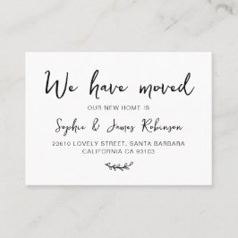 新しいホーム移動挿入ミニマルカードを移動 名刺