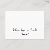 新しいホーム移動挿入ミニマルカードを移動 名刺 (裏面)