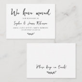 新しいホーム移動挿入ミニマルカードを移動 名刺 (正面/裏面)