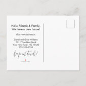 新しいホーム素朴の山の住所の変更 案内ポストカード (裏面)