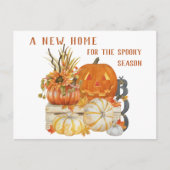 新しいホーム素朴ハッピーハローウィン移動 シーズンポストカード (正面)