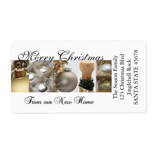 新しいホーム金ゴールド&シルバーのコラージュから ラベル (正面)