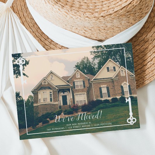 新しいホーム鍵の移動アナウンス写真のアップロード 案内ポストカード