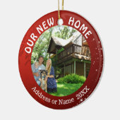 新しいホーム（あなたの写真）両面写真 セラミックオーナメント (左)