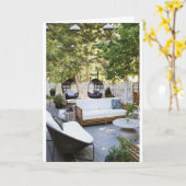 **新しいホーム**カードおめでとう カード (黄色い花)