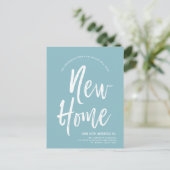 新しいホーム | ロビミニマルンエッグブルー | 新しいアドレス ポストカード (スタンド正面)