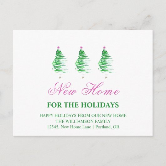 新しいホーム |休日のお知らせ ポストカード (正面)