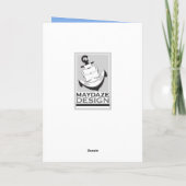 新しいホーム（形状）のモダンおめでとう カード (裏面)