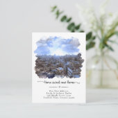 新しいホーム – 新しい住所ウォーターカラーシティ 案内ポストカード (スタンド正面)