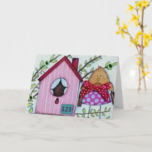 新しいホーム、新しい夢、新しい友人 – おめでとう カード (黄色い花)