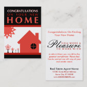 新しいホーム(赤い図形)の作成おめでとうございます 紹介カード (正面/裏面)