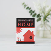 新しいホーム(赤い図形)の作成おめでとうございます 紹介カード (スタンド正面)