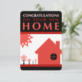 新しいホーム(赤い図形)をお祝い申し上げます 招待状 (スタンド正面)