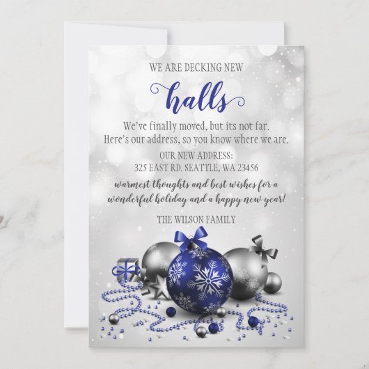 新しいホールが動くクリスマスデコレーション シーズンカード (正面)