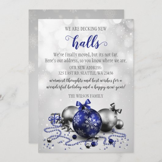 新しいホールが動くクリスマスデコレーション シーズンカード (正面/裏面)