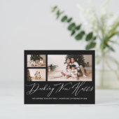 新しいホールのデッキクリスマス新しいアドレスの写真 ポストカード (スタンド正面)