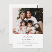 新しいホールのデッキクリスマス新しいアドレスの写真 ポストカード (正面/裏面)