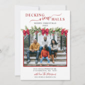 新しいホールのデッキフォトクリスマスニューホームムービング 案内状 (正面)