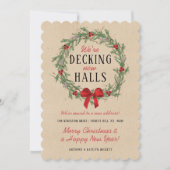 新しいホールのデッキ |クラフト素朴ホリデームービング シーズンカード (正面)