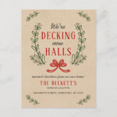 新しいホールのデッキ |クラフト素朴リースホリデー 案内ポストカード (正面)