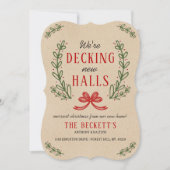 新しいホールのデッキ |クラフト素朴リース シーズンカード (正面)