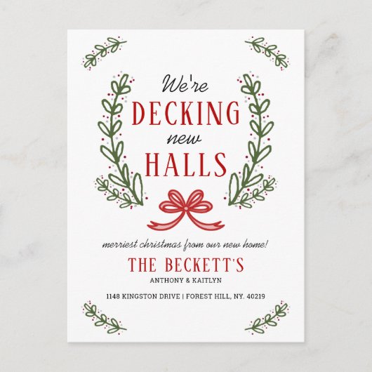 新しいホールのデッキ |モダンリース引越 案内ポストカード (正面)