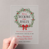 新しいホールのデッキ |休暇中のお知らせ アクリル招待状 (インサイチュ (ポータブル))