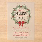 新しいホールのデッキ |休暇中のお知らせ アクリル招待状 (正面)