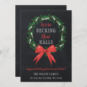 新しいホールの動く発表を飾るチョーク シーズンカード (正面/裏面)