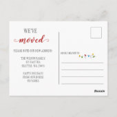 新しいホールの動く発表を飾るチョーク ポストカード (裏面)