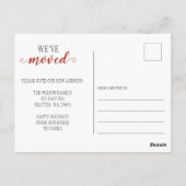 新しいホールの移動アナウンスをデッキホリデーデッキング ポストカード (裏面)