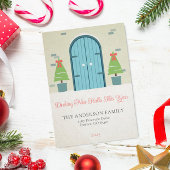 新しいホールをデッキにクリスマスを動かす発表 ノートカード