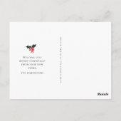 新しいホールをデッキにクリスマスを動かす発表 ポストカード (裏面)