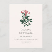 新しいホールをデッキにクリスマスを動かす発表 ポストカード (正面)