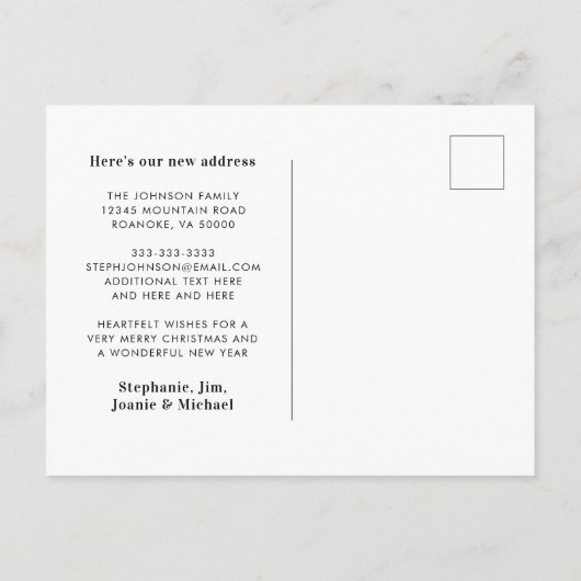 新しいホールをデッキクリスマスツリー移動 案内ポストカード (裏面)