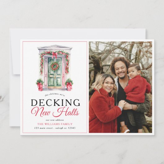 新しいホールをデッキクリスマスドアの写真を移動 案内状 (正面)