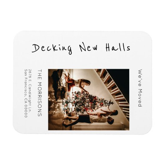 新しいホールをデッキクリスマスフォトムービング マグネット (横)