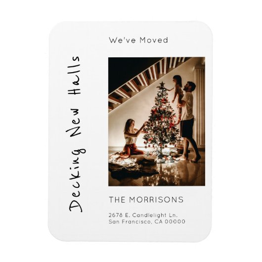 新しいホールをデッキクリスマスフォトムービング マグネット (縦)