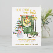 新しいホールをデッキクリスマスフロントドア移動 箔シーズンカード (立ち正面)