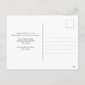 新しいホールをデッキクリスマスレッドトラック移動 シーズンポストカード (裏面)