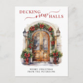 新しいホールをデッキニューホームクリスマスムービング 案内ポストカード (正面)