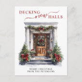 新しいホールをデッキニューホームクリスマスムービング 案内ポストカード (正面)