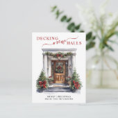 新しいホールをデッキニューホームクリスマスムービング 案内ポストカード (スタンド正面)