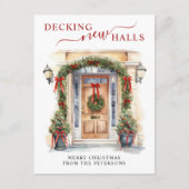 新しいホールをデッキニューホームクリスマスムービング 案内ポストカード (正面)
