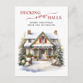 新しいホールをデッキニューホームクリスマスムービング 案内ポストカード (正面)
